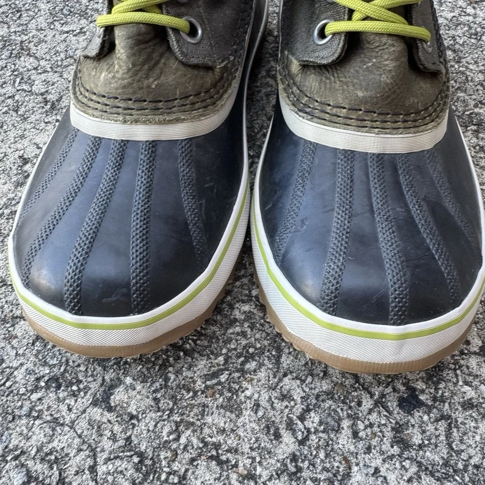 Sorel Snow Boot Women's 10 1964 Premium Waterproof Waxed Canvas Peat Moss Green